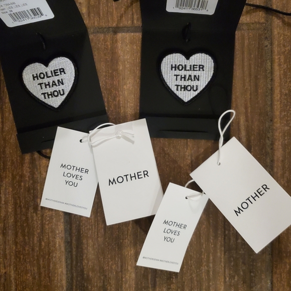 New 2 MOTHER Holier Than Thou Denim Patches and Mother Tags. - Picture 6 of 14